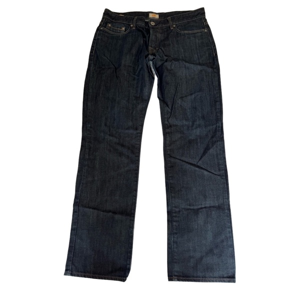 Hugo Boss Orange Label Dark Wash Denim Straight Leg Button Fly Men 36” Jeans - Picture 1 of 16